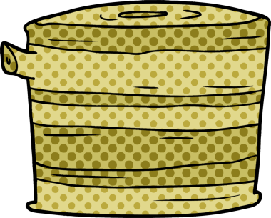 Bir insan tarafından çizilmiş ağaç kütüğü.