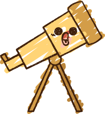 Bir insan tarafından çizilen Teleskop Tebeşiri