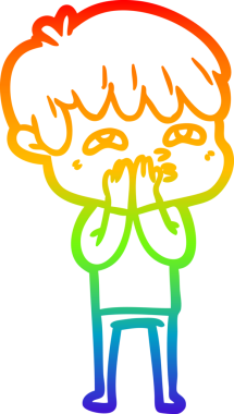 Gökkuşağı gradyanı çizimi Bir insan tarafından çizilmiş tuhaf bir çizgi