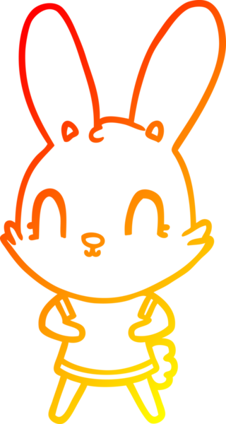 Bir insan tarafından çizilmiş bir çizgi film tavşanı.