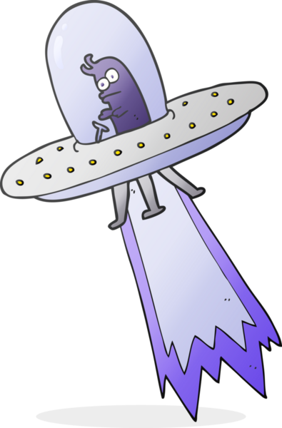 Bir insan tarafından çizilmiş serbest çizim uçan daire.