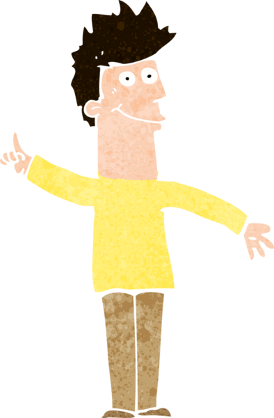 Bir insan tarafından çizilmiş bir fikri olan çizgi film adamı.