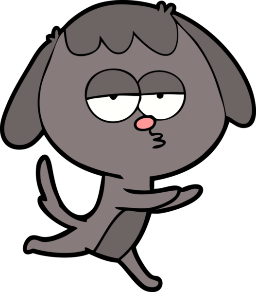 Bir insan tarafından çizilmiş, sıkılmış bir çizgi film.