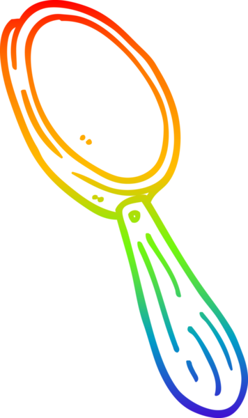 gökkuşağı gradyan çizgi çizimi bir insan tarafından çizilmiş bir çizgi büyüteç