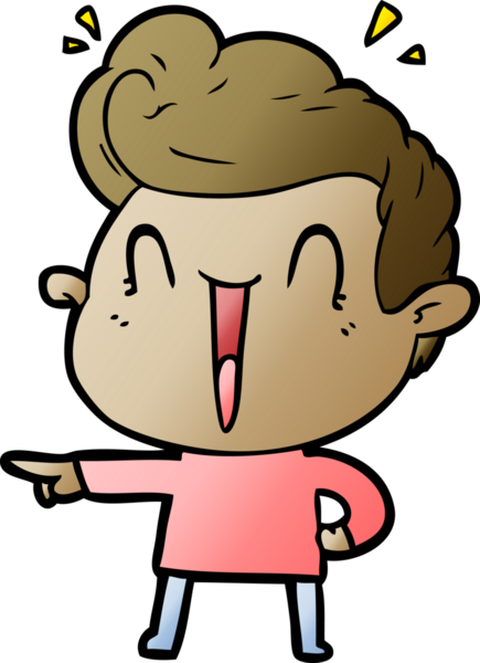 Bir insan tarafından çizilmiş heyecanlı bir çizgi film.