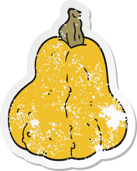 Bir insan tarafından çizilmiş karikatür kabağının sıkıntılı çıkartması.