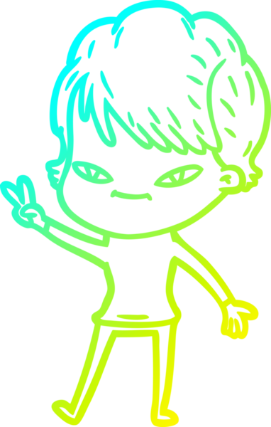 Bir insan tarafından çizilmiş mutlu bir karikatür çizimi.