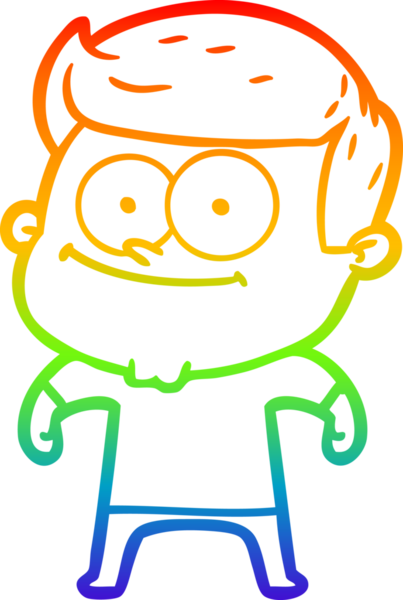 Bir insan tarafından çizilmiş mutlu bir adamın çizgi çizimi.