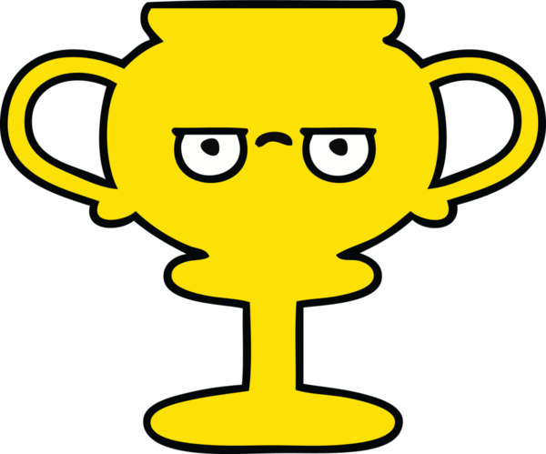 Bir insan tarafından çizilmiş sevimli bir kupa karikatürü.