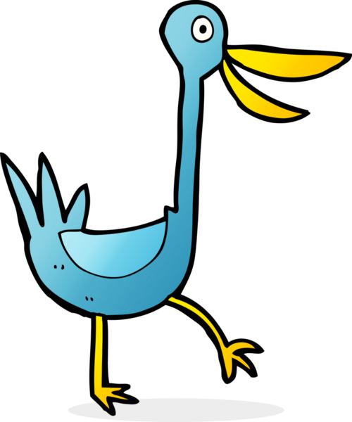 Bir insan tarafından çizilmiş komik çizgi film ördeği