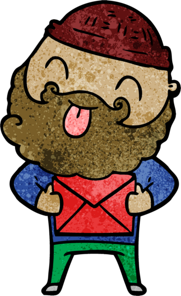 Bir insan tarafından çizilmiş sakallı bir adam.