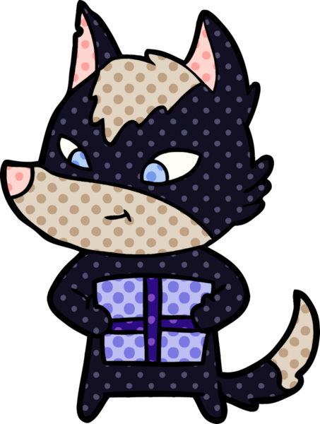 Bir insan tarafından çizilmiş dost canlısı bir çizgi film kurdu.