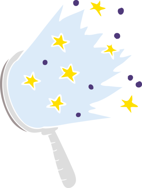 Bir insan tarafından çizilmiş düz renkli çizgi film sihirli aynası