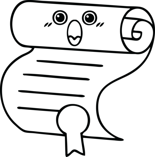 Bir insan tarafından çizilen sözleşmenin çizgi çizimi