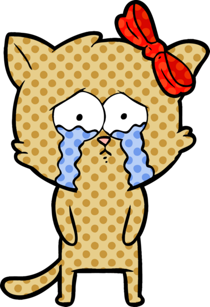 Bir insan tarafından çizilmiş çizgi film kedisi.