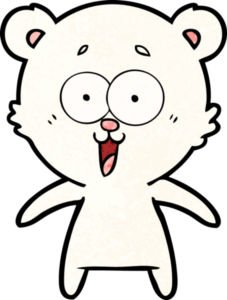 Bir insan tarafından çizilmiş kutup ayısı karikatürü