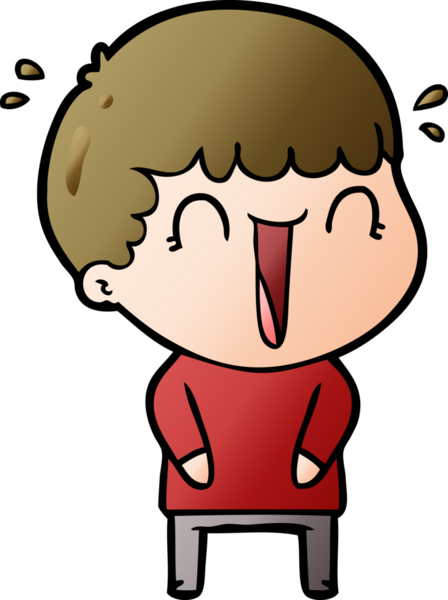 Bir insan tarafından çizilmiş gülen karikatür adam.