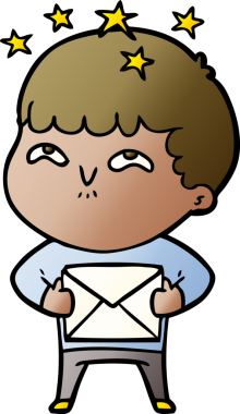 çizgi film bir insan tarafından çizilmiş hayret verici çocuk.