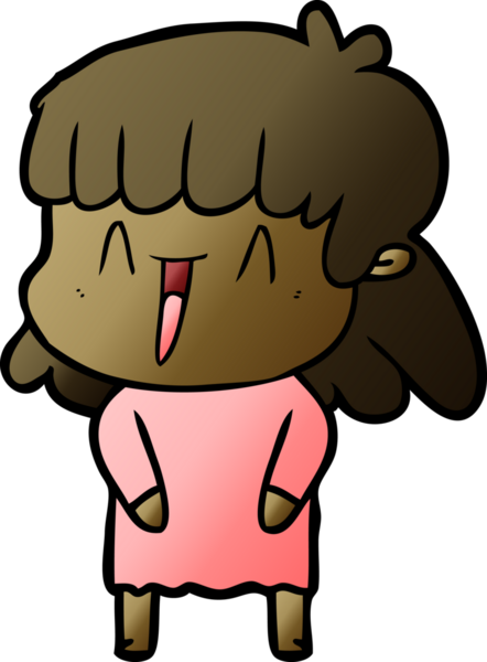 Bir insan tarafından çizilmiş karikatür kadın.