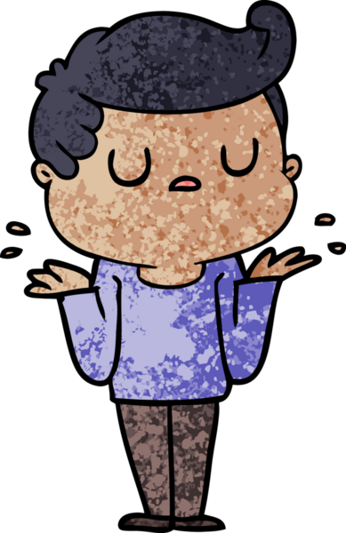 Bir insan tarafından çizilmiş omuz silken bir karikatür.