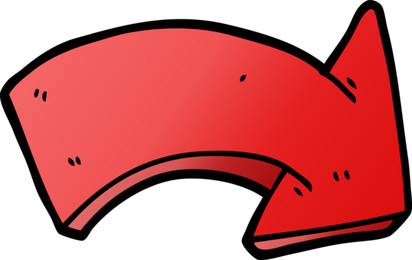 bir insan tarafından çizilmiş ok işaretini gösteren çizgi film