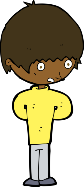 bir insan tarafından çizilmiş sinirli bir çocuk.