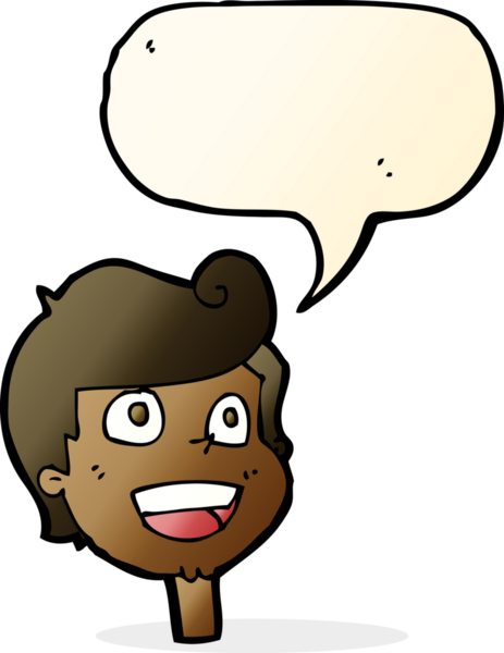 bir insan tarafından çizilmiş konuşma baloncuklu mutlu bir yüz.