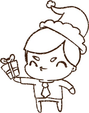 Bir insan tarafından çizilmiş Noel Baba Kömürü