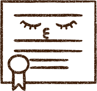 Bir insan tarafından çizilmiş Sertifika Kömürü Çizimi