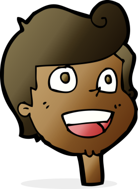 Bir insan tarafından çizilmiş mutlu bir yüz.