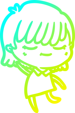 Bir insan tarafından çizilmiş bir karikatür kadın çizimi.