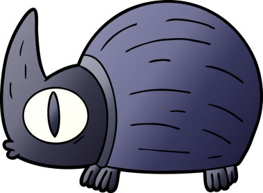 Bir insan tarafından çizilmiş sevimli çizgi film böceği.