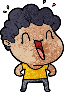 Bir insan tarafından çizilmiş mutlu bir adam.