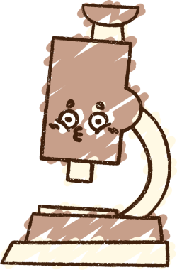 Bir insan tarafından çizilmiş mikroskop Tebeşiri