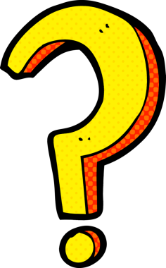 Bir insan tarafından çizilmiş soru işareti.