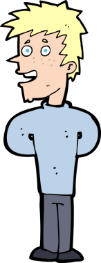 Bir insan tarafından çizilmiş mutlu bir adam.