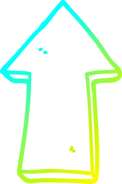 Bir insan tarafından çizilen çizgi film okunun soğuk gradyan çizimi