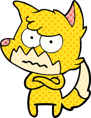 Bir insan tarafından çizilmiş bir tilki.