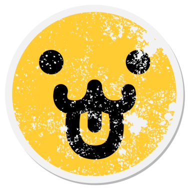 Bir insan tarafından çizilmiş basit soluk soluğa hayvan yüzü çemberi