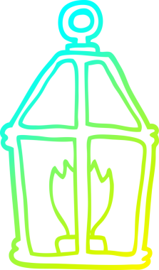 Bir insan tarafından çizilmiş eski bir fenerin soğuk çizgi çizimi