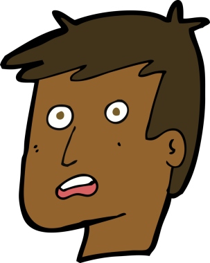 Bir insan tarafından çizilmiş mutsuz bir yüz.