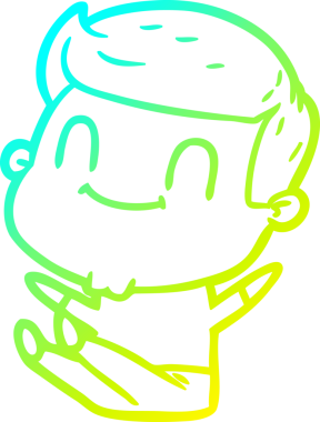 Bir insan tarafından çizilmiş karikatür cana yakın bir adamın çizimi.