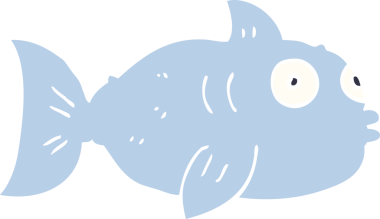 Bir insan tarafından çizilmiş karalama balığı.