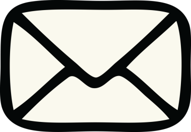 Bir insan tarafından çizilmiş kağıt bir zarfın sevimli karikatürü