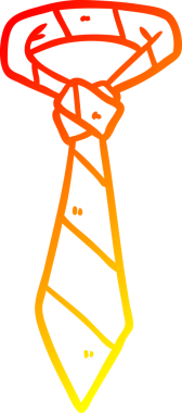 Bir insan tarafından çizilmiş çizgili bir ofis kravatının sıcak gradyan çizgisi