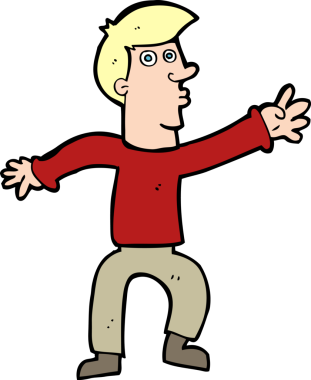 Bir insan tarafından çizilmiş bir çizgi film.