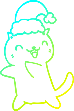 Soğuk gradyan çizgisi bir insan tarafından çizilmiş şirin bir çizgi roman kedisi.