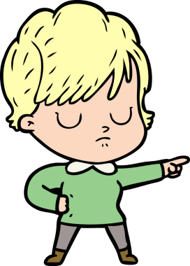 Bir insan tarafından çizilmiş karikatür kadın.