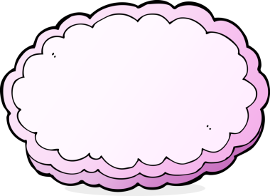 bir insan tarafından çizilmiş karikatür dekoratif bulut