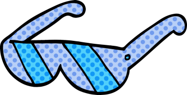 bir insan tarafından çizilmiş güvenlik gözlükleri.